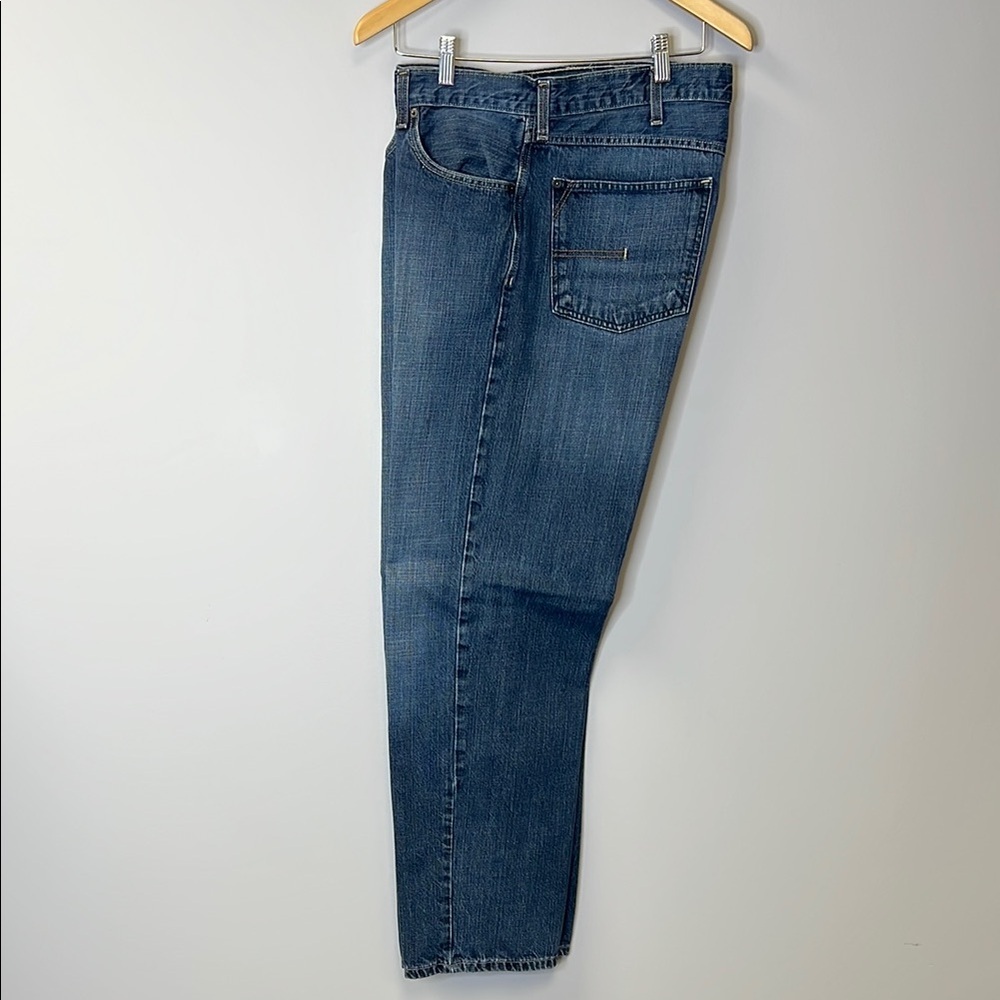 Calvin Klein Jeans Straight Leg Blue Denim Jeans 38W Ripped Distressed
